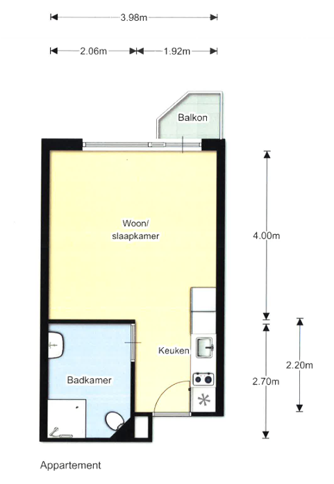 Plattegrond appartement